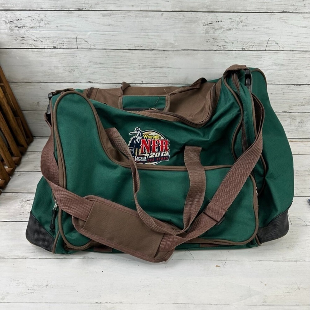 Justin Boots NFR National Finals Rodeo Wrangler Las Vegas 2013 Duffel Boot Bag‎